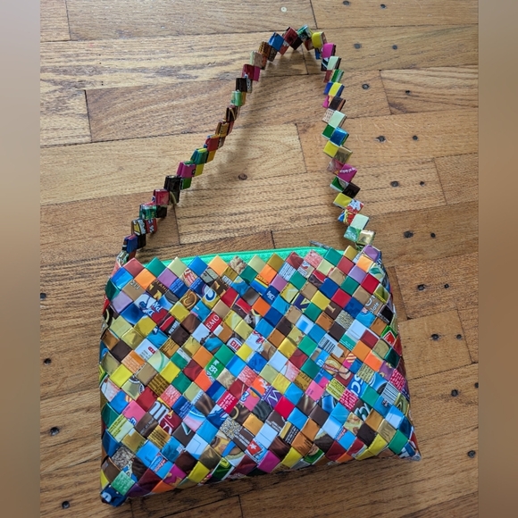 Y2K Recycled Candy Wrapper Purse - Picture 1 of 8